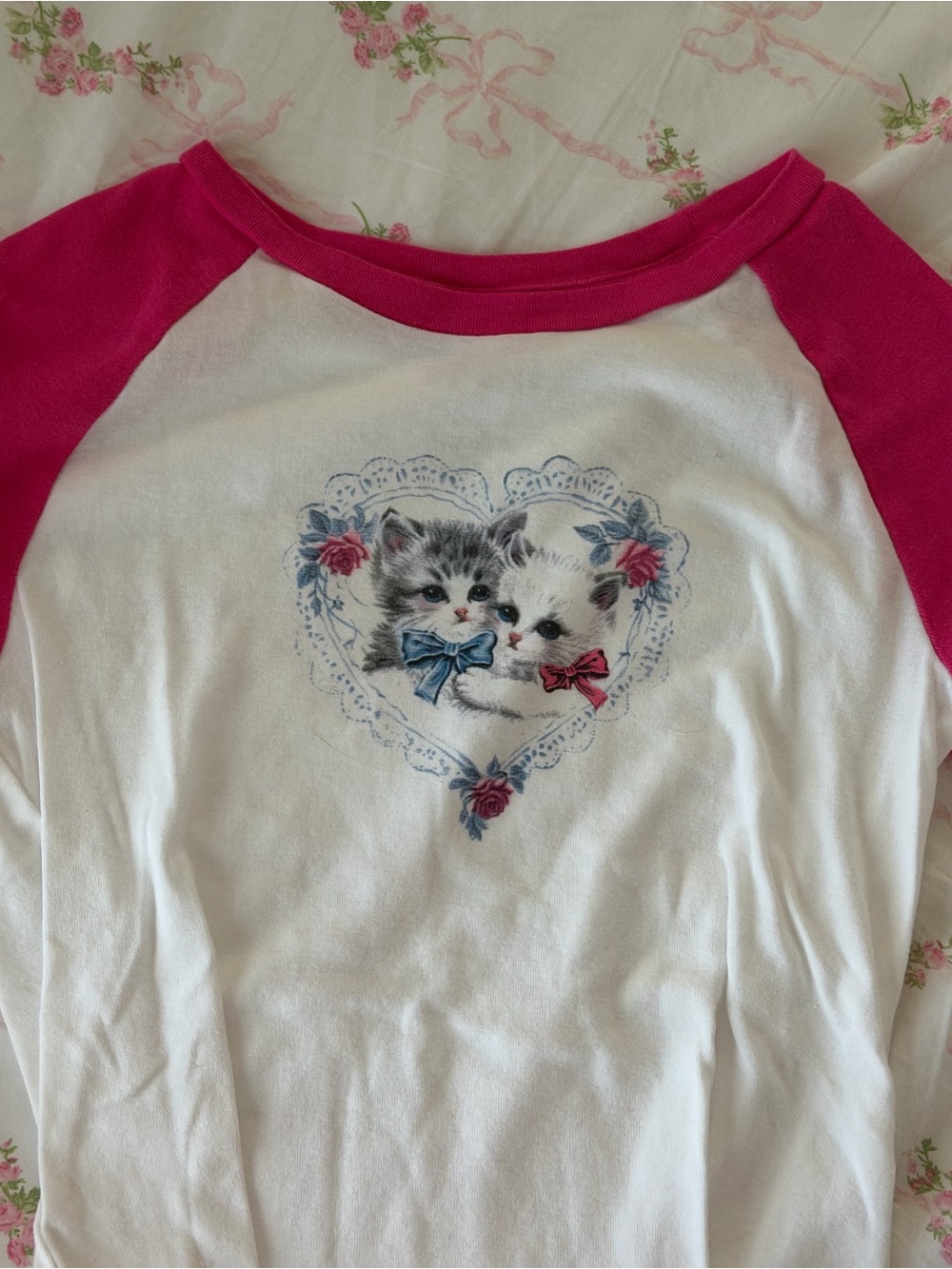 Coquette Kittens T Shirt L